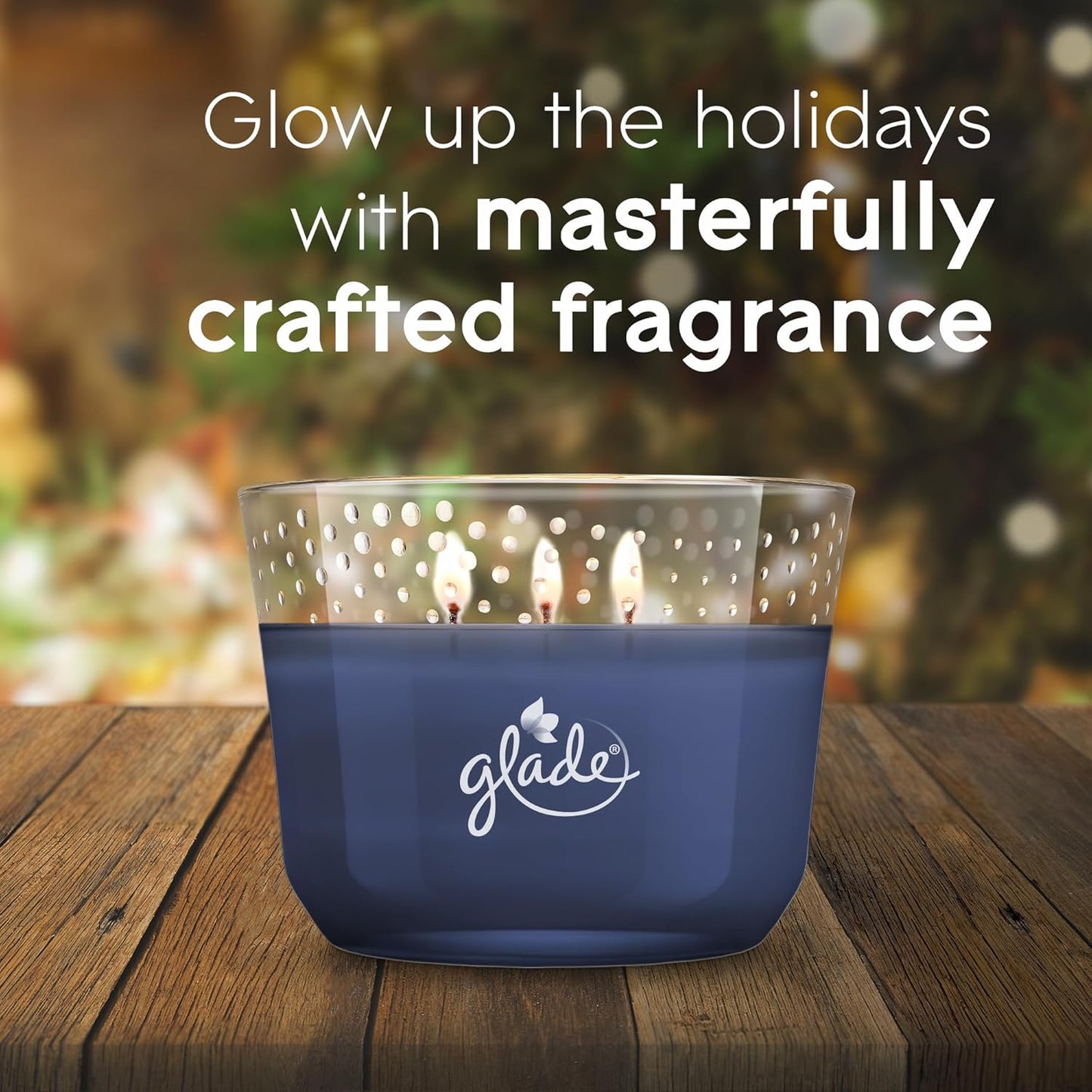 Candle Fall Night Long, Fragrance Candle Infused with Essential Oils, Air Freshener Candle, 3-Wick Candle, 6.8Oz, 3 Count