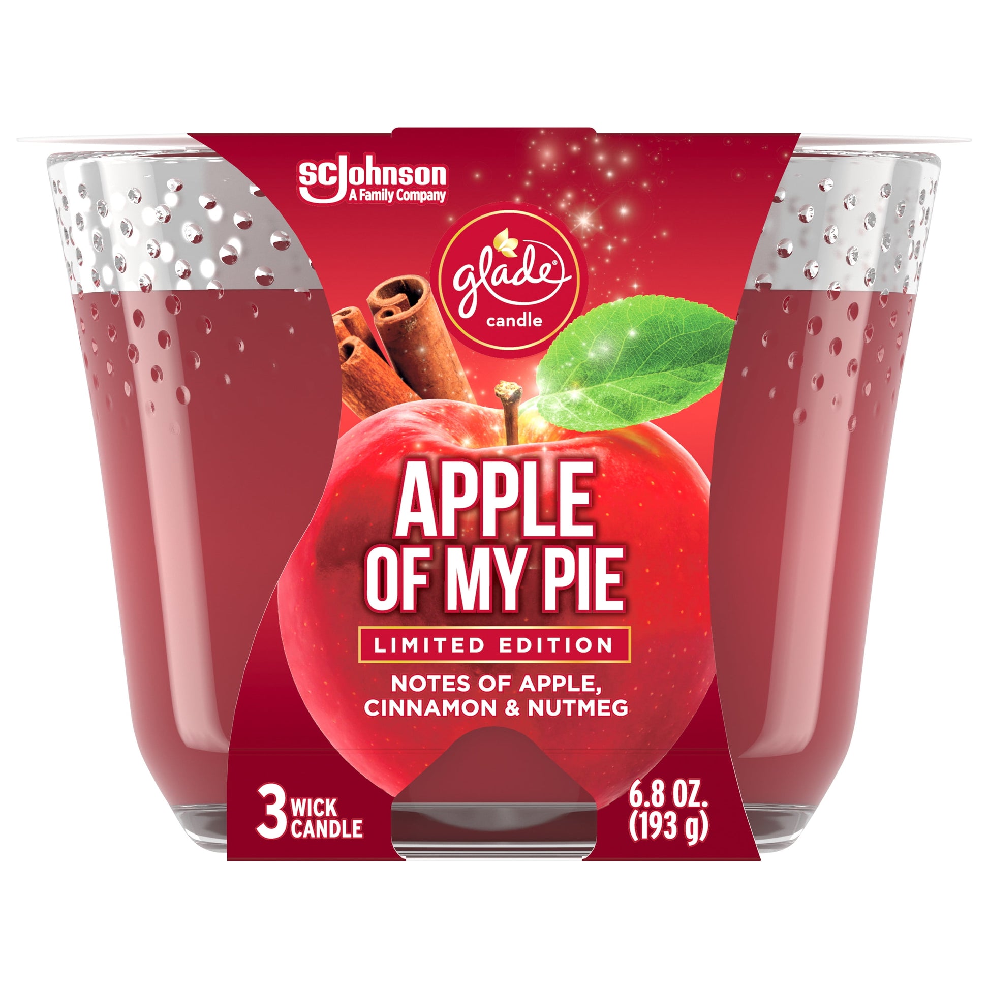 Candle, 3 Wick Scented Candle, Apple of My Pie, 6.8 Oz