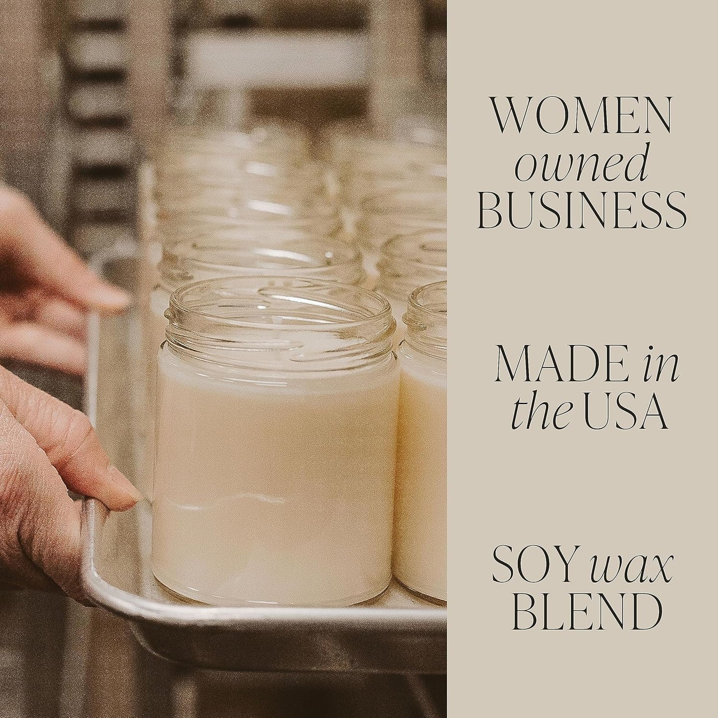 Hello Fall Candle - Cinnamon Apples & Clove Autumn Fall Scented Candle for Home Decor - 100% Cotton Wick Soy Wax Candles with 40 Hour Burn Time - Made in the USA - 9Oz Clear Jar