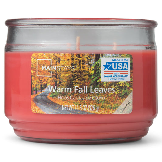 3-Wick Table Top Candle, 11.5 Oz., Warm Fall Leaves