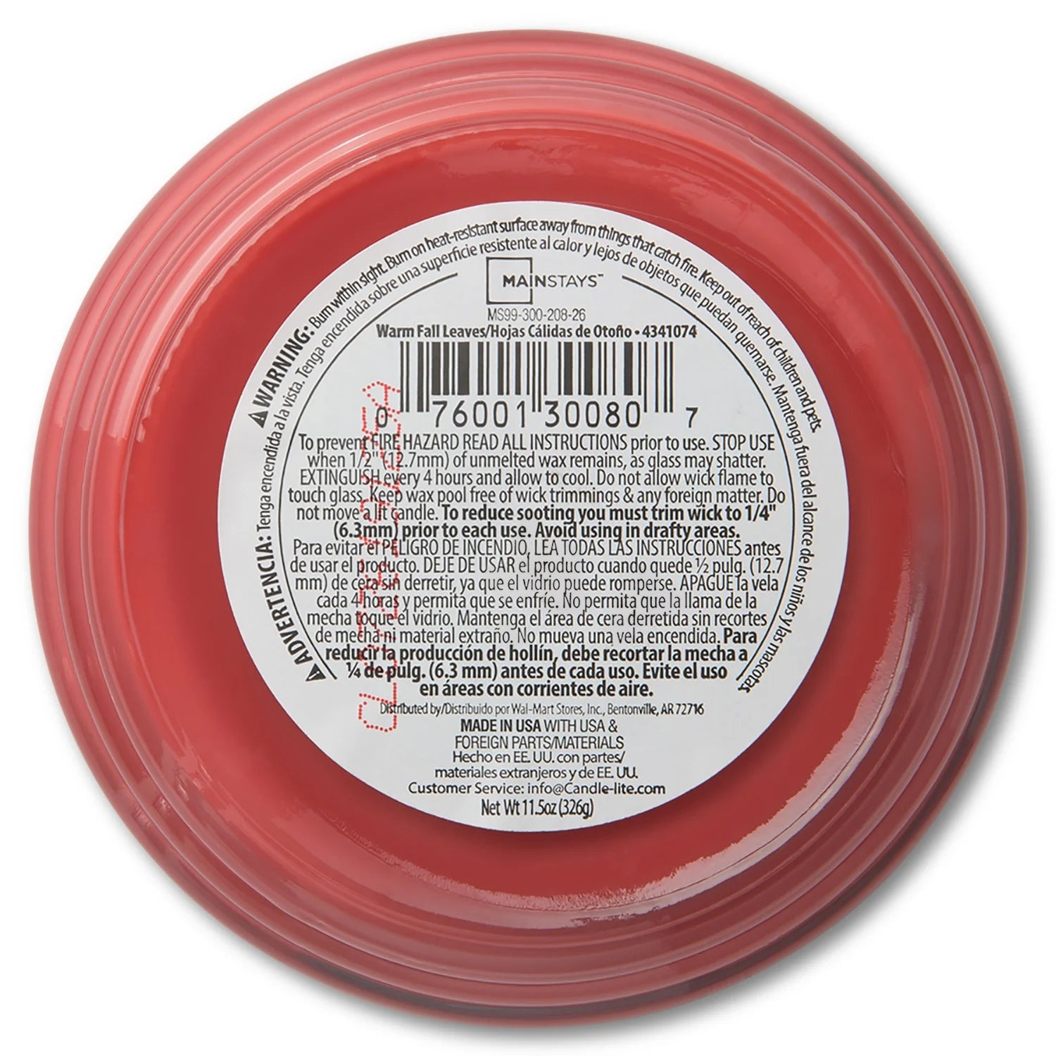 3-Wick Table Top Candle, 11.5 Oz., Warm Fall Leaves